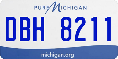 MI license plate DBH8211