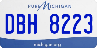 MI license plate DBH8223
