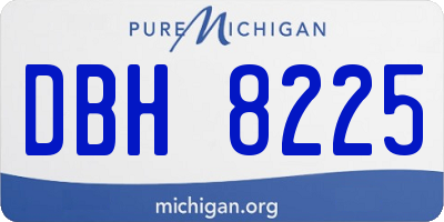 MI license plate DBH8225