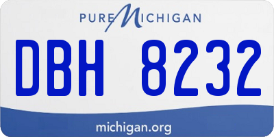 MI license plate DBH8232