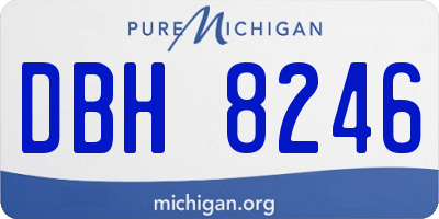 MI license plate DBH8246