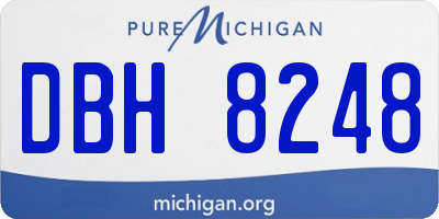 MI license plate DBH8248