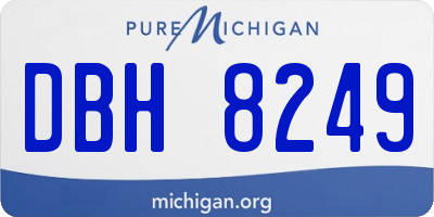 MI license plate DBH8249