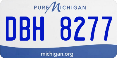 MI license plate DBH8277