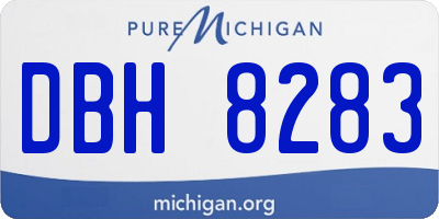 MI license plate DBH8283