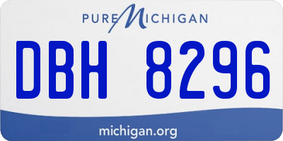 MI license plate DBH8296