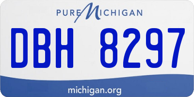 MI license plate DBH8297