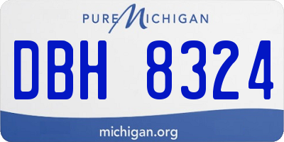 MI license plate DBH8324