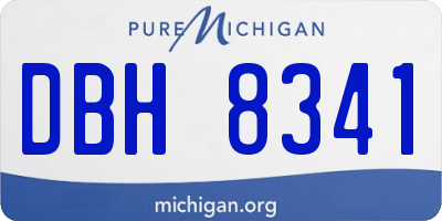 MI license plate DBH8341