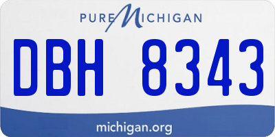 MI license plate DBH8343