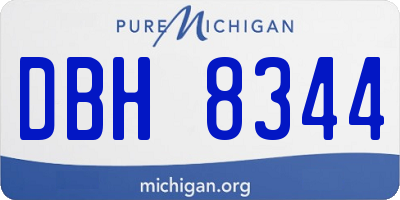 MI license plate DBH8344