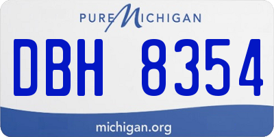 MI license plate DBH8354