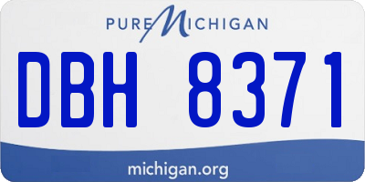 MI license plate DBH8371