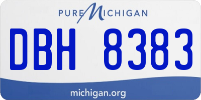 MI license plate DBH8383