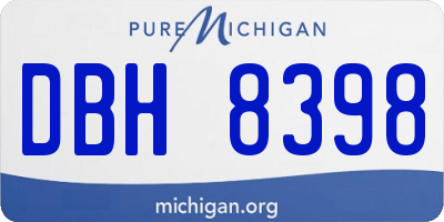 MI license plate DBH8398