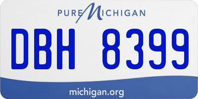 MI license plate DBH8399