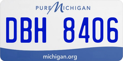 MI license plate DBH8406