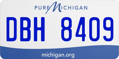 MI license plate DBH8409