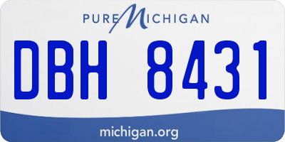 MI license plate DBH8431