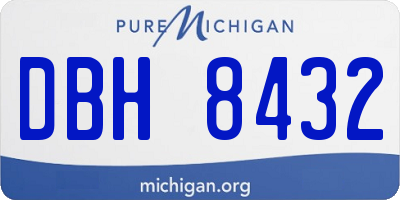 MI license plate DBH8432