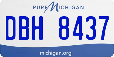 MI license plate DBH8437