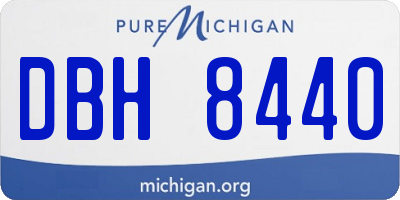 MI license plate DBH8440