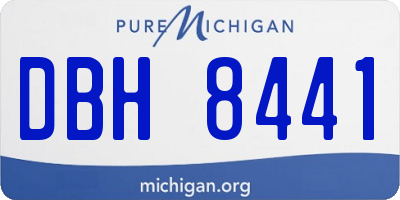 MI license plate DBH8441