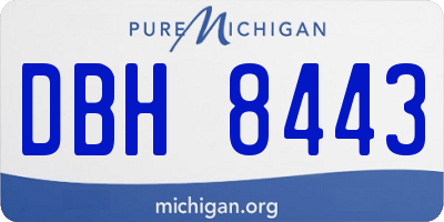 MI license plate DBH8443
