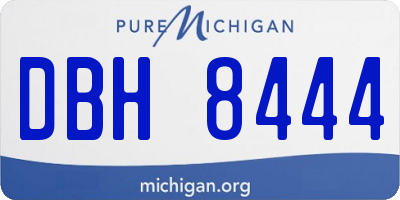 MI license plate DBH8444