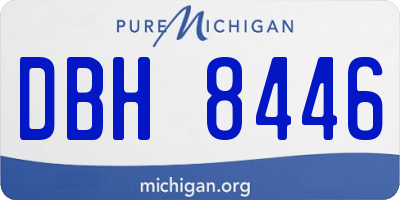 MI license plate DBH8446