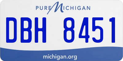 MI license plate DBH8451