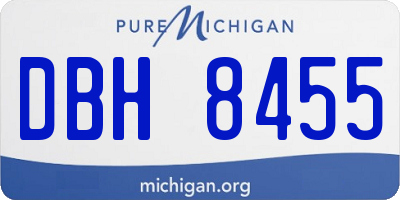 MI license plate DBH8455