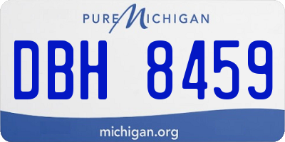MI license plate DBH8459