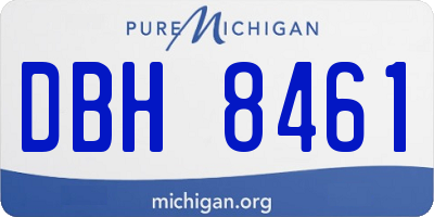 MI license plate DBH8461