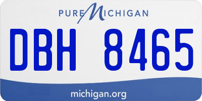 MI license plate DBH8465
