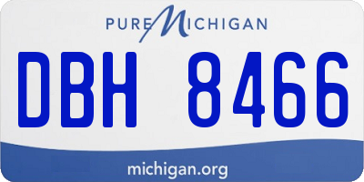 MI license plate DBH8466