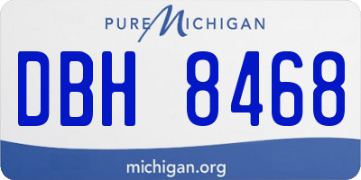 MI license plate DBH8468