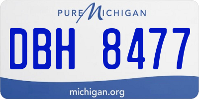 MI license plate DBH8477