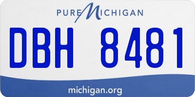 MI license plate DBH8481