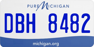 MI license plate DBH8482