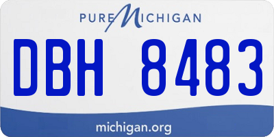 MI license plate DBH8483