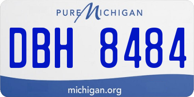 MI license plate DBH8484