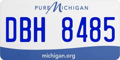 MI license plate DBH8485
