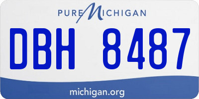 MI license plate DBH8487