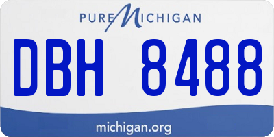 MI license plate DBH8488