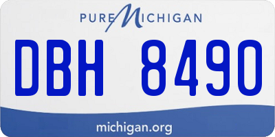 MI license plate DBH8490