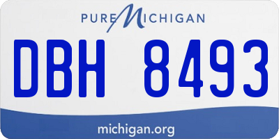 MI license plate DBH8493