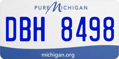 MI license plate DBH8498