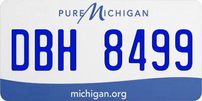 MI license plate DBH8499