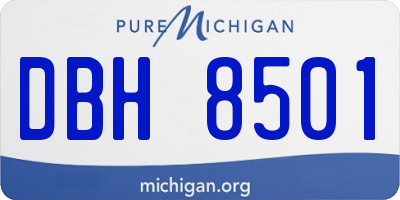 MI license plate DBH8501